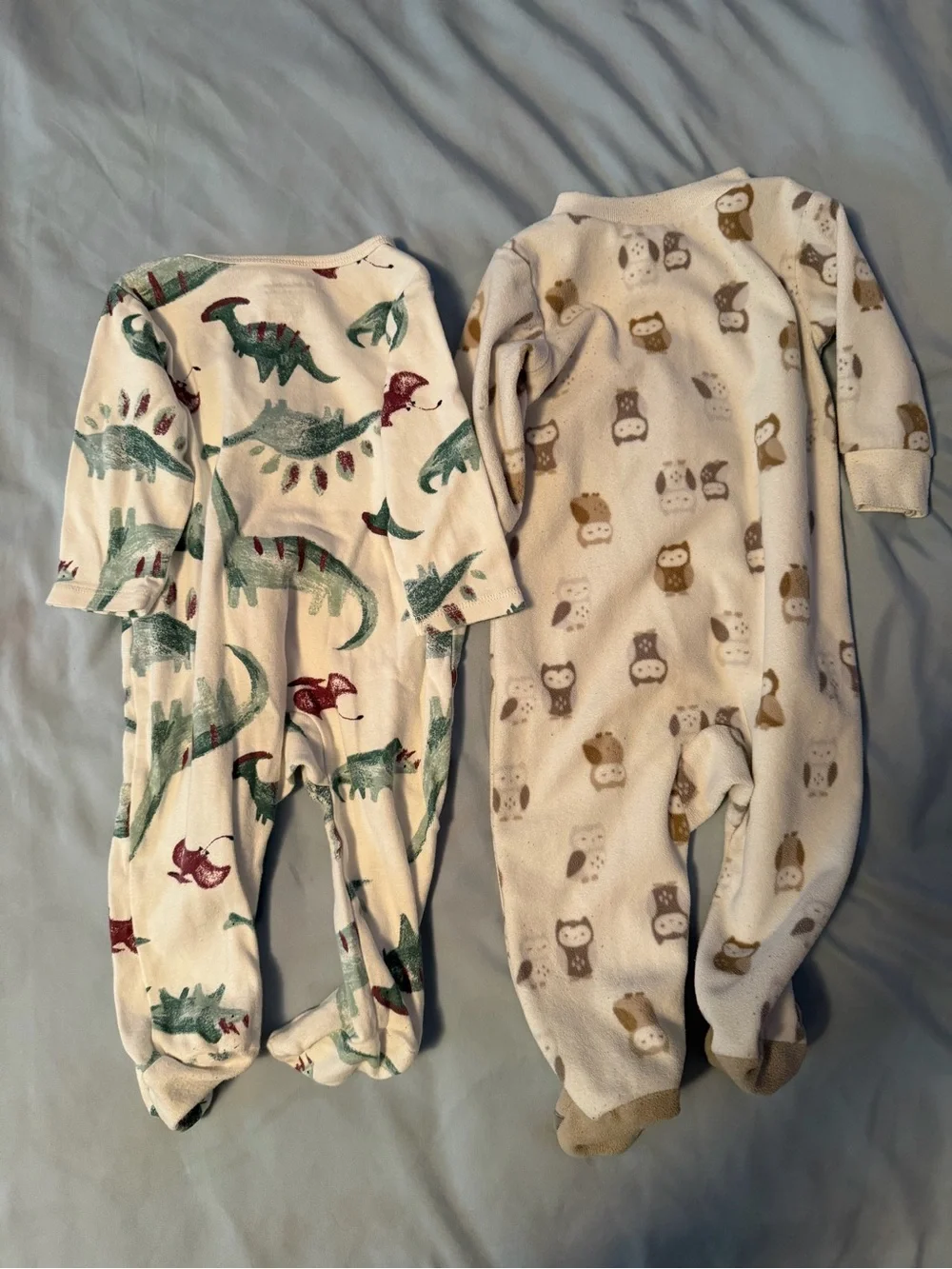 Carter's Baby Footed One-Piece Pajamas - Teal, Aqua, Cream, Light Blue